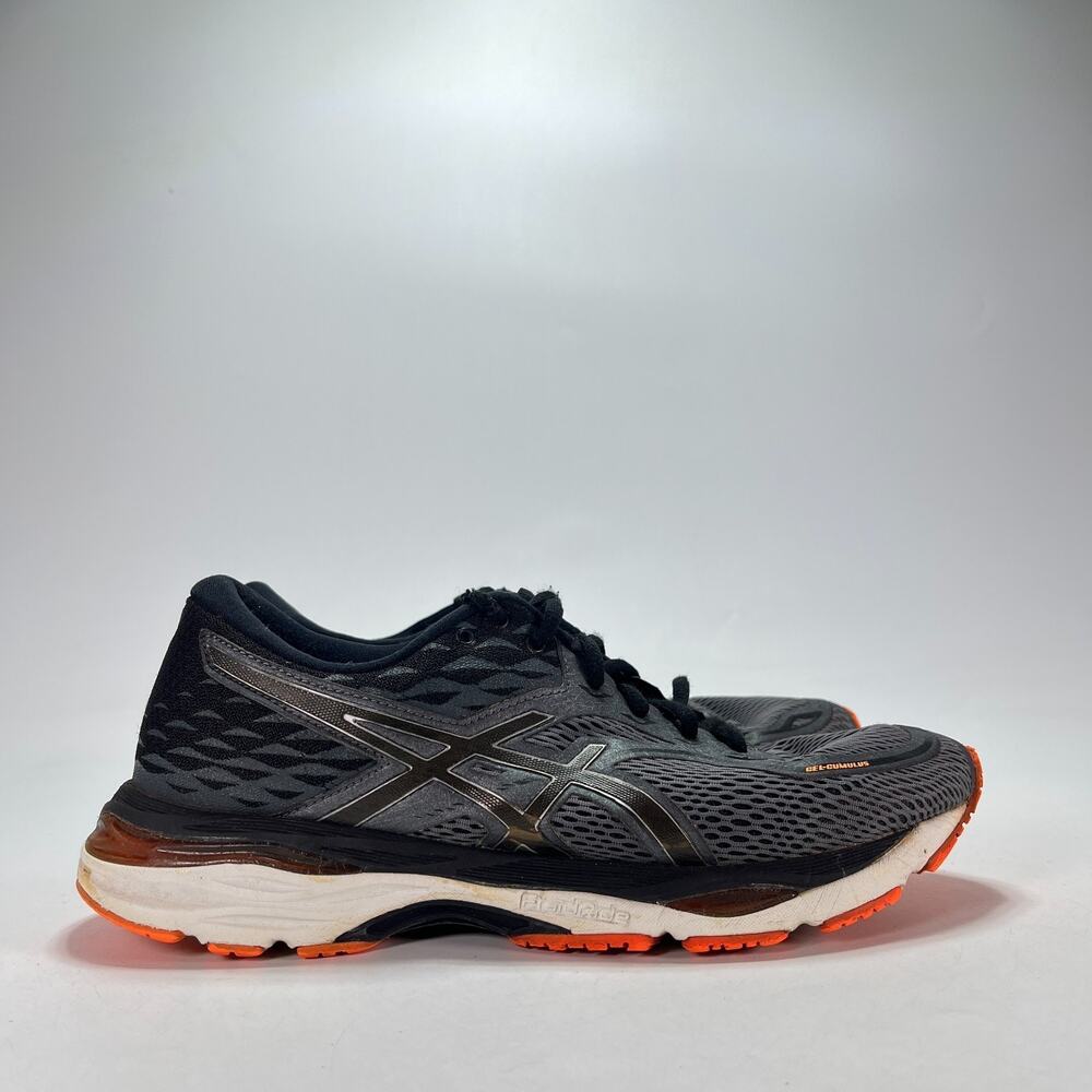 ASICS GEL-Cumulus 19 Carbon Black Orange Road Running Shoes T7B3N Men's Size 7